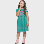 Vestido Infantil Em Cotton Light E Malha Crystal Tam 4 a 14 - Angerô