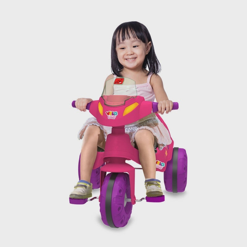 Triciclo Infantil Bandeirantes Velobaby Pedal Azul 206 no Shoptime