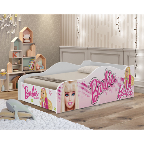 Cama Juvenil Adesivada - Tema Barbie