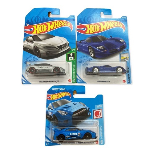 Carrinho Hot Wheels Die Cast FVN40 Sortido - 3 Embalagens com 2 Peças cada