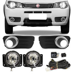 Kit Farol de Milha Palio Way Economy com Grade Moldura Cinza Escuro Aro Cromado Auxiliar Neblina é boa?