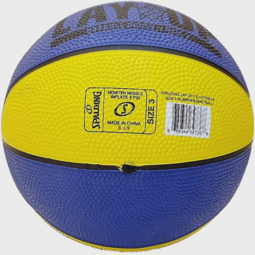 Bola de Basquete Spalding Lay-up Tamanho 7 - Amarelo e Azul