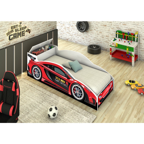 Cama Infantil Carro Solteiro Menino Criança Mini Carrinho Criança