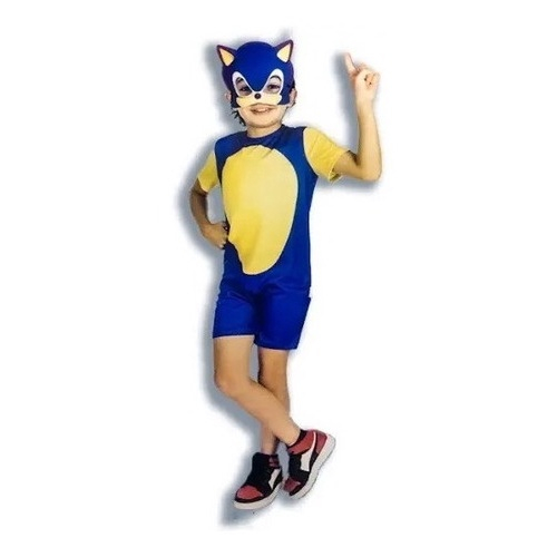 Fantasia Sonic Infantil - 7 Artes BrinQ Fantasias