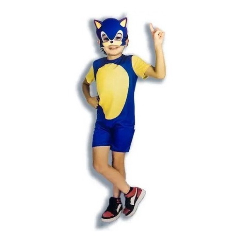 Fantasia Sonic Infantil Macacão Curto Pop c/ Máscara Oficial em Promoção na  Americanas