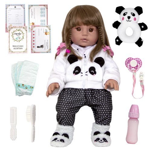 Bebe Reborn Real Menina Recem Nascida Fofinha + Kit Itens