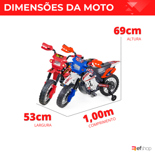 Mini Moto Motinha Infantil Motocross p/ Crianças Rodinhas 6v em Promoção na  Americanas