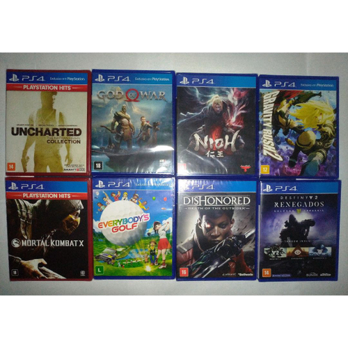 Combo Ps4 8 Jogos Exclusivos Mortal Kombat Nioh Uncharted Collection  Renegados God of War em Promoção na Americanas