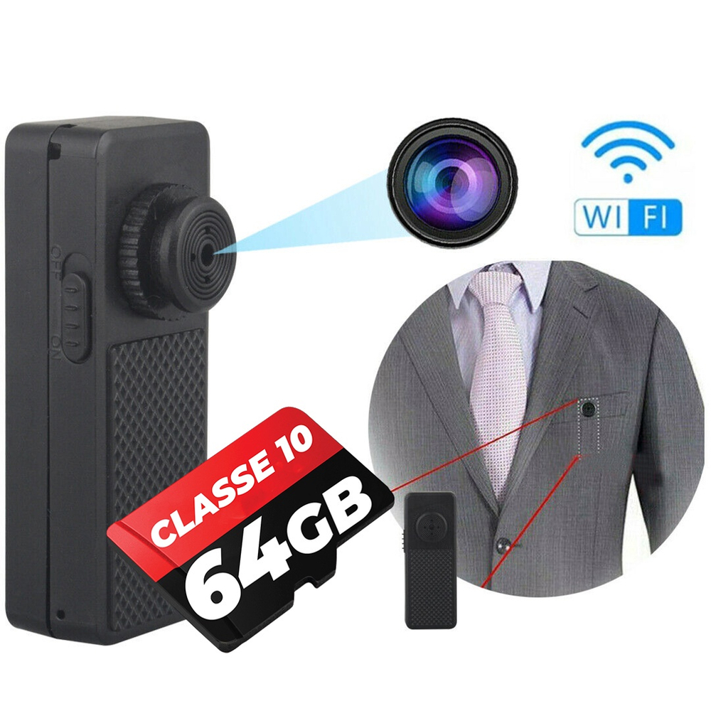 Mini Câmera Escondida Z14 Falso Botão Camisa Wifi Fullhd Audio Video  Gravador Filmadora + Cartão de 64gb em Promoção na Americanas