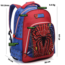 Mochila Infantil Masculina Escolar 2023 Menino Aranha de Costas Reforçada Grande Passeio Menor preço em Mochila Infantil Masculina Escolar 2023 Menino Aranha de Costas Reforçada Grande Passeio