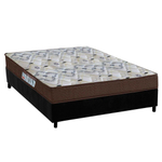 Cama Box Casal: Colchão Ortopédico Ortobom D45/EP Anatômico Fort Tech iso 150 + Base crc Courano Black(138x188)