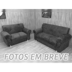Sofá 2 e 3 Lugares Preto 601 Fortaleza Menor preço em Sofá 2 e 3 Lugares Preto 601 Fortaleza