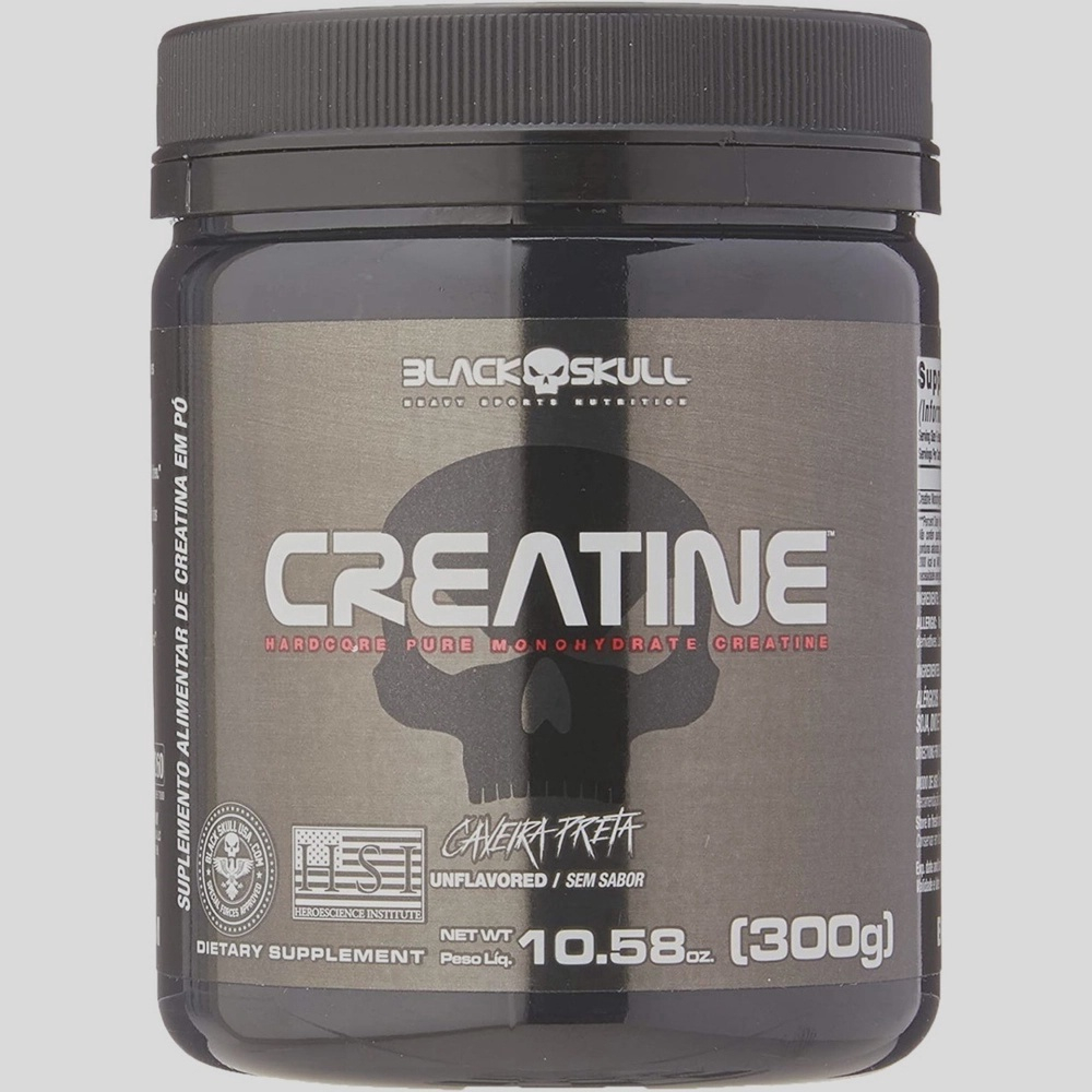 Creatina Monohidratada Creatine 3000mg 300g Black Skull No Shoptime