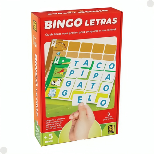 Jogo de Bingo Binguinho de Letras 4 Anos Pais E Filhos 