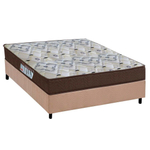 Cama Box Casal: Colchão Ortopédico Ortobom D45/EP Anatômico Fort Tech iso 150 + Base crc Suede Clean(138x188)