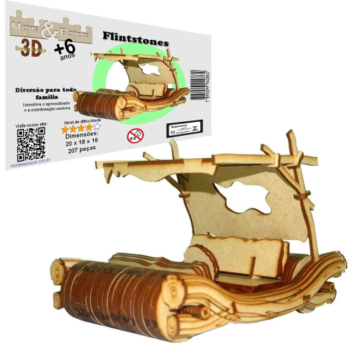 Quebra-cabeça Edulig Puzzle 3D Carro - 116 peças e conexões - 6