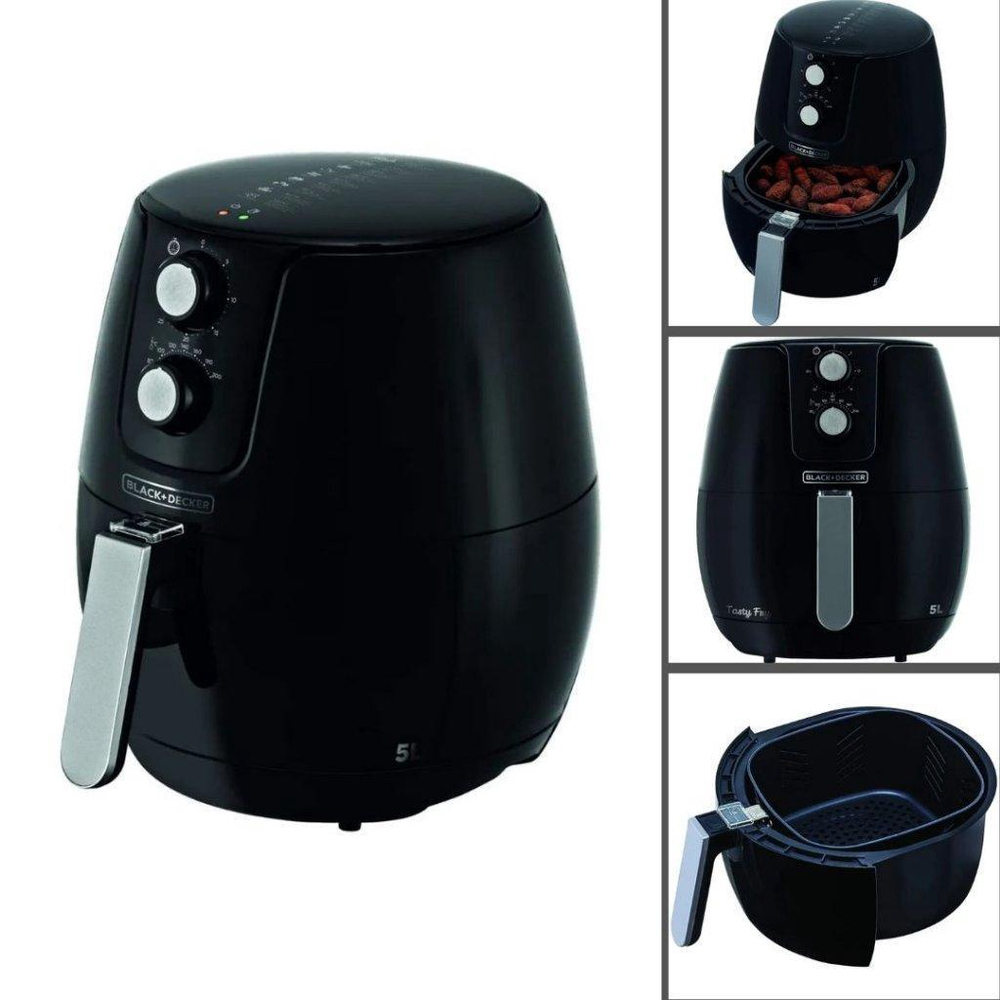 Fritadeira Air Fryer Black Decker Afm5B2 1400W 5L Preto Submarino