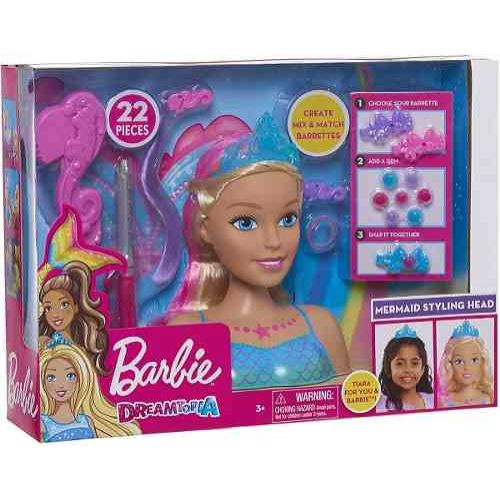 Cabeça Boneca Barbie P/ Pentear Maquiar E Fazer Unhas Barbie Color