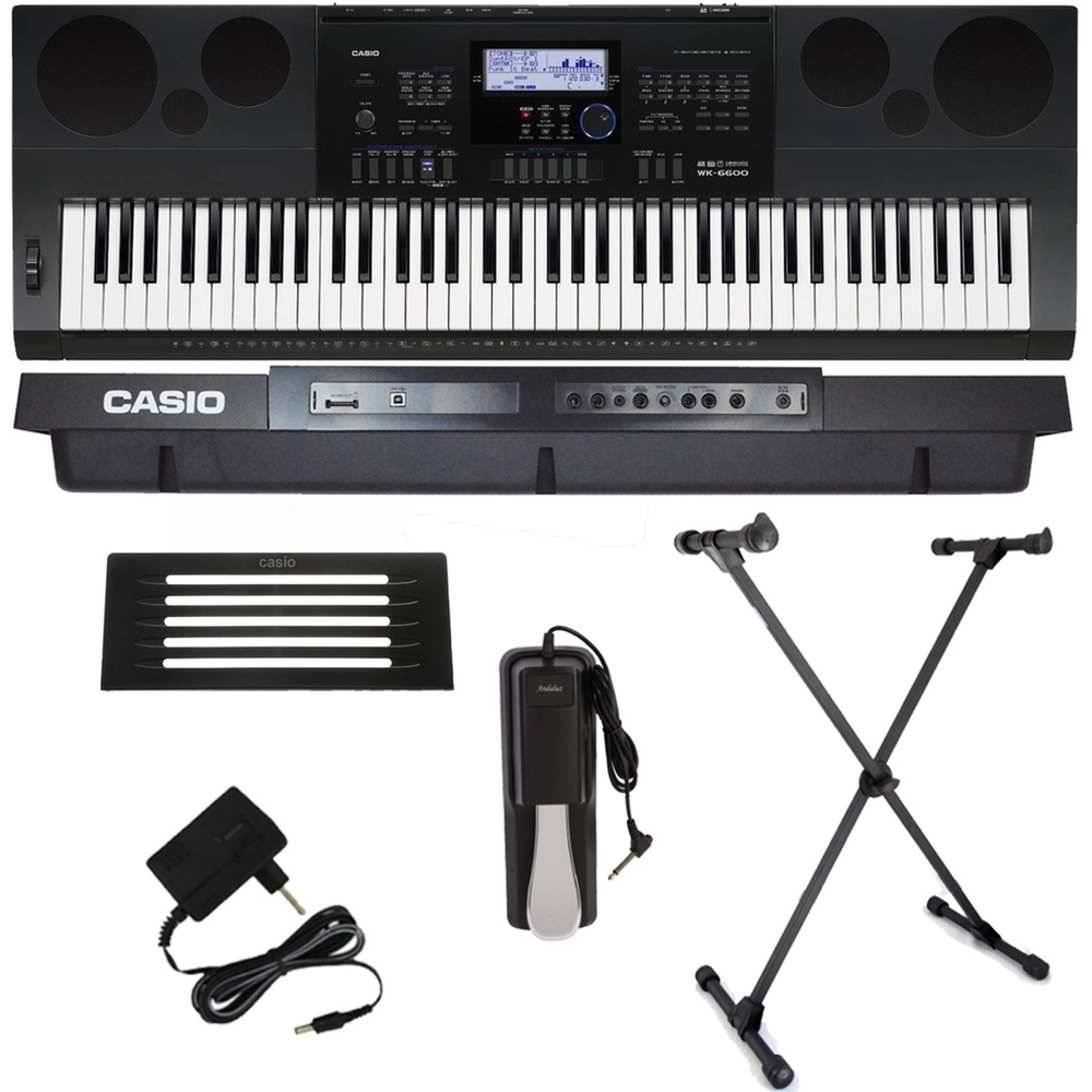 Kit Teclado Arranjador 76 Teclas Sensitivas Wk 6600 Casio Com X10s