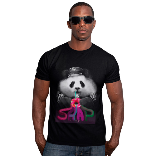 Camiseta Raglan Infantil Luluca Panda Menina