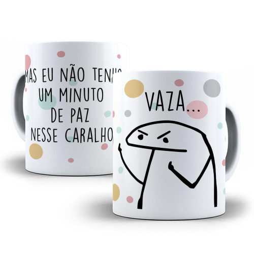 Caneca Meme Flork Paz Amor Positividade 12