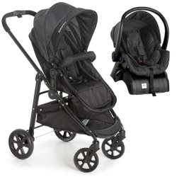 Kit Carrinho Olympus New Black com Bebê Conforto e Base Menor preço em Kit Carrinho Olympus New Black com Bebê Conforto e Base
