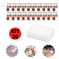 Kit Com 20 Esponja Mágica Melamina Tira Manchas Limpa Tudo é boa?