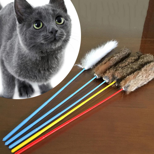 1 Pc Divertido Gatinho Brinquedo Gato De Pelucia Varinha Teaser Haste Do Cao Jogar Brinquedo Interativo Do Animal De Estimacao Nas Americanas
