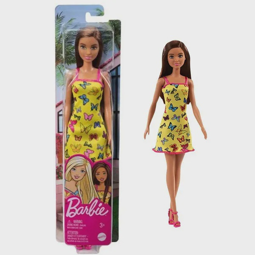 Boneca Barbie Fashionista Morena De Vestido Bolsa 157 Mattel em