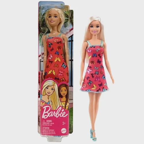 Boneca Barbie Fashionista Sem Cabelo Com Vestido Floral Modelo 150 Mattel