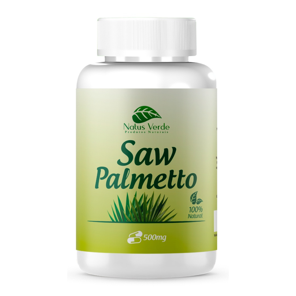 3x Saw Palmetto - 100 Cápsulas de 500Mg Sau Palmeto Paumeto Saude do ...