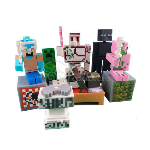 Kit Cartelados do Minecraft Bonecos + Dragão + Creeper + Aranha