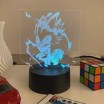 Luminária Led 3d, Vegeta, Dragon Ball Z, desenho, decoração, 16 Cores +  controle em Promoção na Americanas