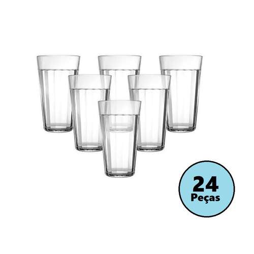 Jogo de Copo Americano 300ml Long Drink 24 Peças Nadir