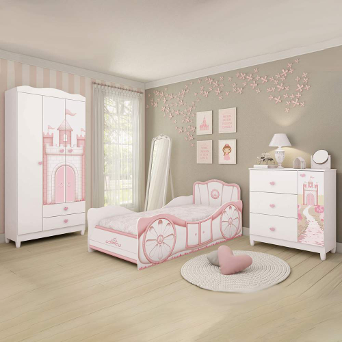 Jogo de Quarto Infantil Menina Mouse Rosa