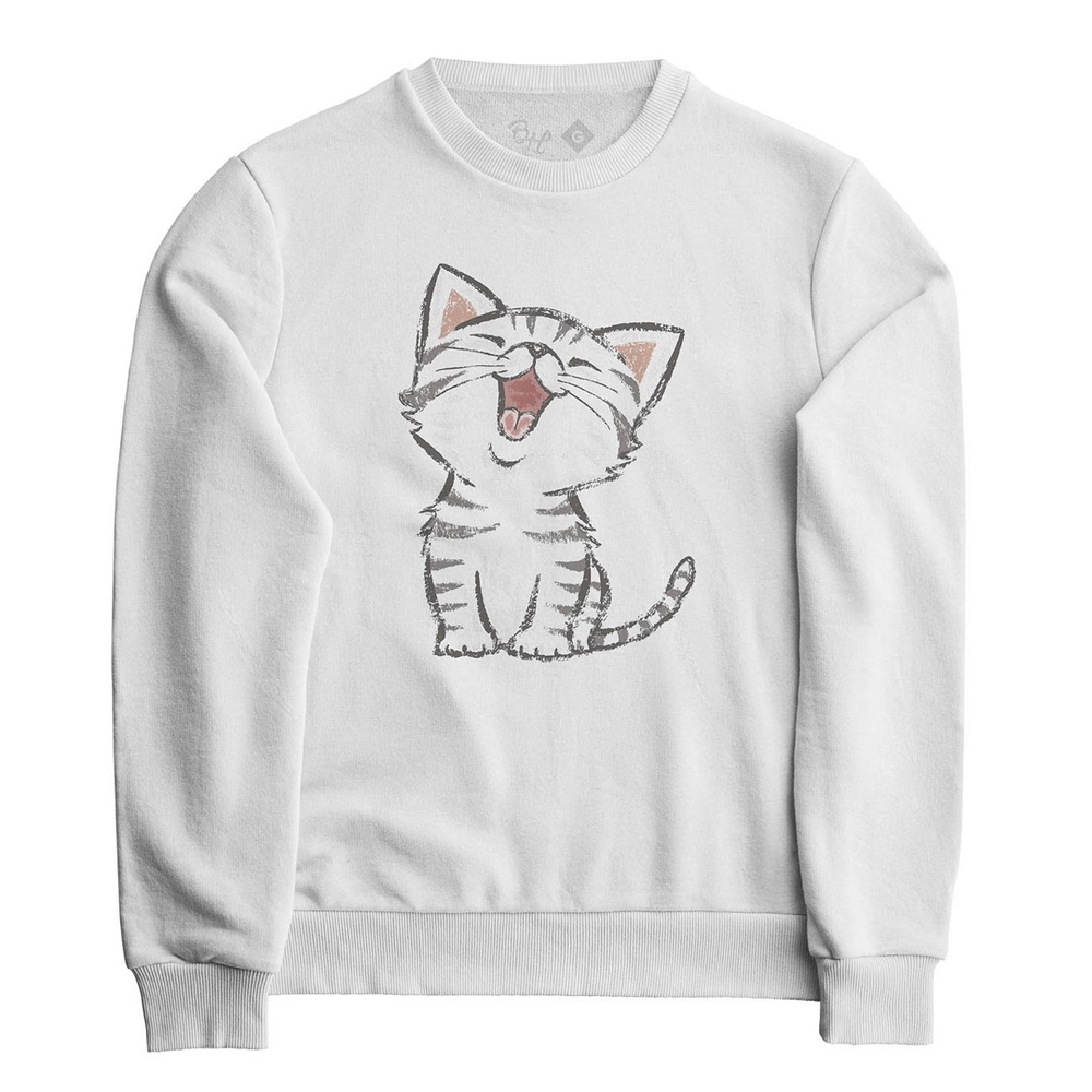 Blusa De Moletom Kawaii Neko Gatinho fofo Lamen - Gato Anime em