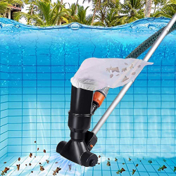 Aspirador portátil de piscina Fong para piscinas acima do solo, spa, fonte, banheira de hidromassagem, jacuzzi, aspirador subaquático preto com cabeça de sucção de folha e é boa?