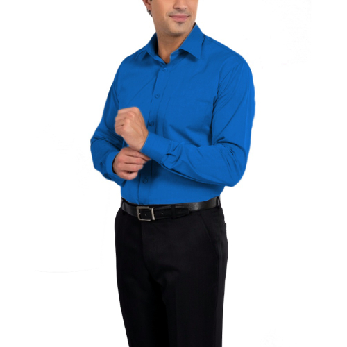 camisa social azul masculina
