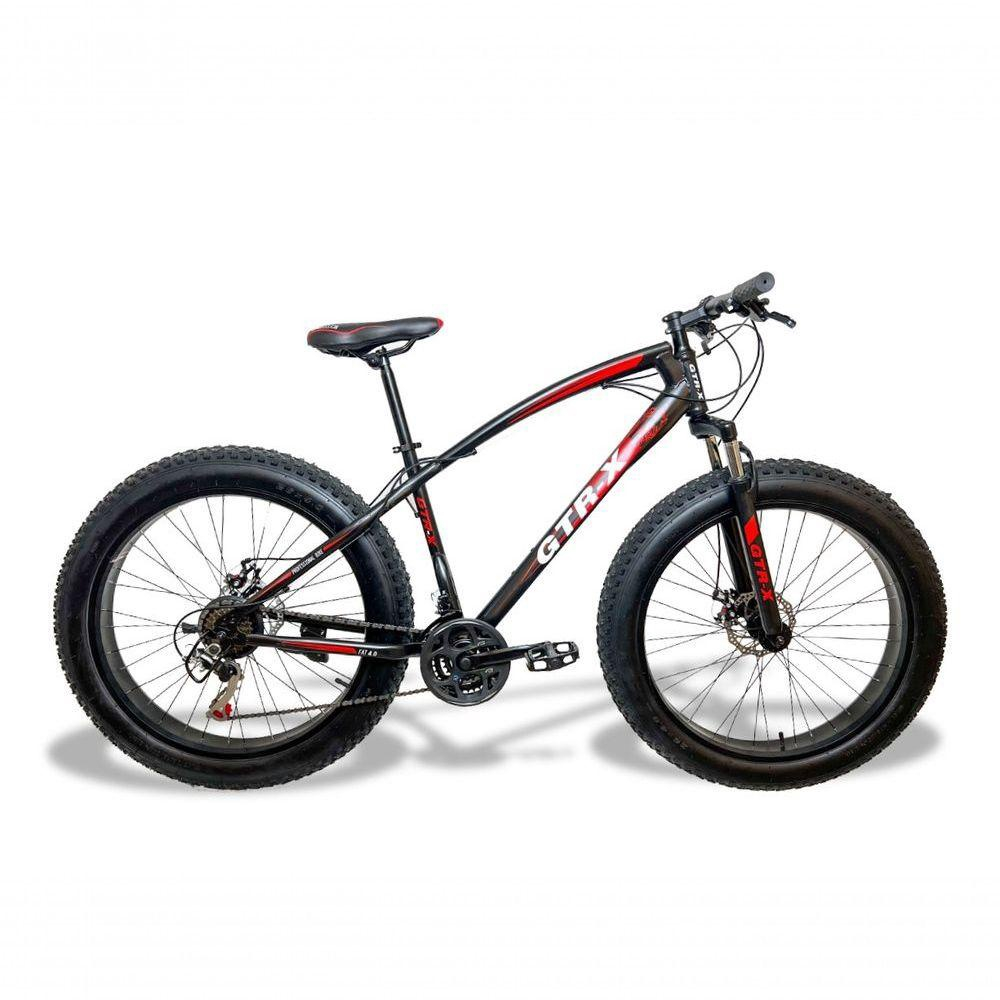 Bicicleta Fat Bike Gtr-x Aro 26 Pneus 4.0 Shimano - Preta No Shoptime