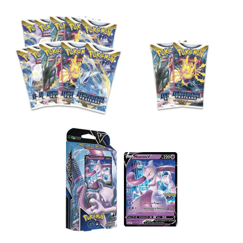 Pokemon box Batalha de Liga mew vmax Copag 32543 no Shoptime