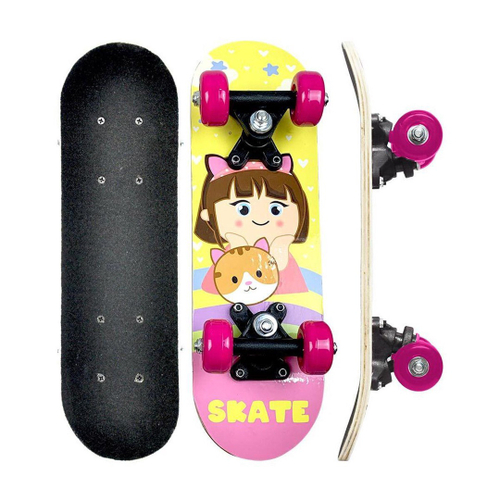 Mini Skate Infantil Menina Feminino Completo Board Rosa Kids em Promoção na  Americanas