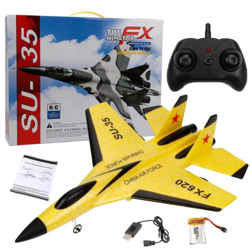 Avião De Controle Remoto The Minator Su 35 Planador Amarelo em Promoção na  Americanas