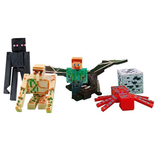 Cartela 10 Boneco Articulado Minecraft My Home + 2 Blocos - Zumbi, Aranha,  Creeper, Enderman, Steve em Promoção na Americanas