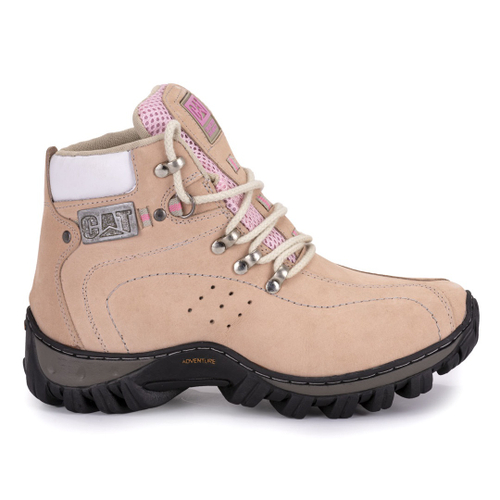 BOTA CATERPILLAR FEMININA COM DETALHES ROSA