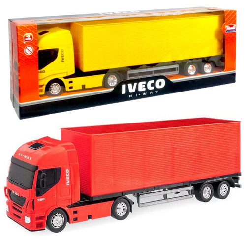 Caminhão Bau Iveco Hi Way Carreta De Brinquedo Promoção