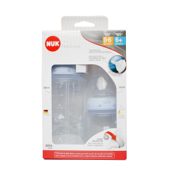 Kit C/2 Mamadeiras 150ml e 300ml Azul - nuk Menor preço em Kit C/2 Mamadeiras 150ml e 300ml Azul - nuk