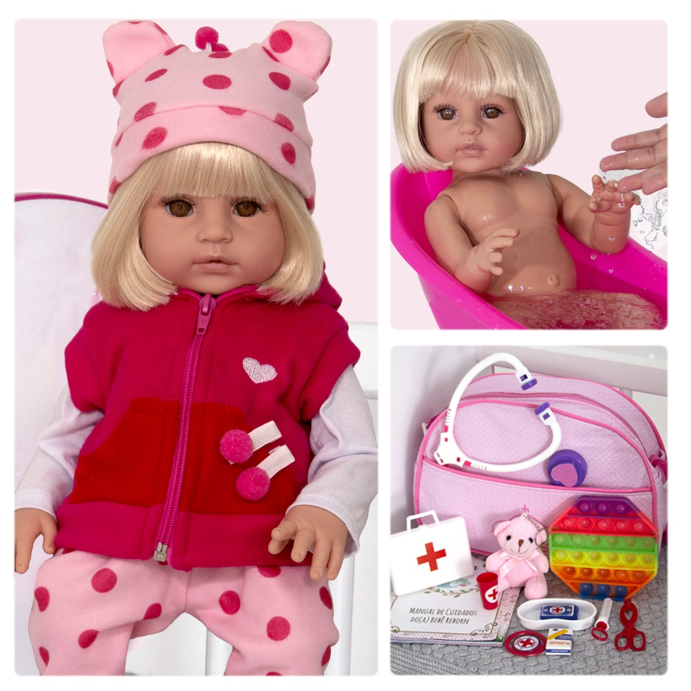 Conjunto para Bebê Reborn com 02 Fraldas e Kit Certificado com Bolsa  Maternidade Rosa na Americanas Empresas