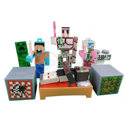 Kit 13 Bonecos Minifigures Blocos De Montar Minecraft Top