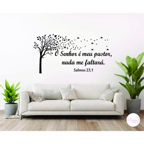 Adesivo Decorativo De Parede Salmo O Senhor É Meu Pastor