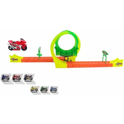 Pista Corrida Carrinho Brinquedo Infantil Looping 360 + 1 Moto